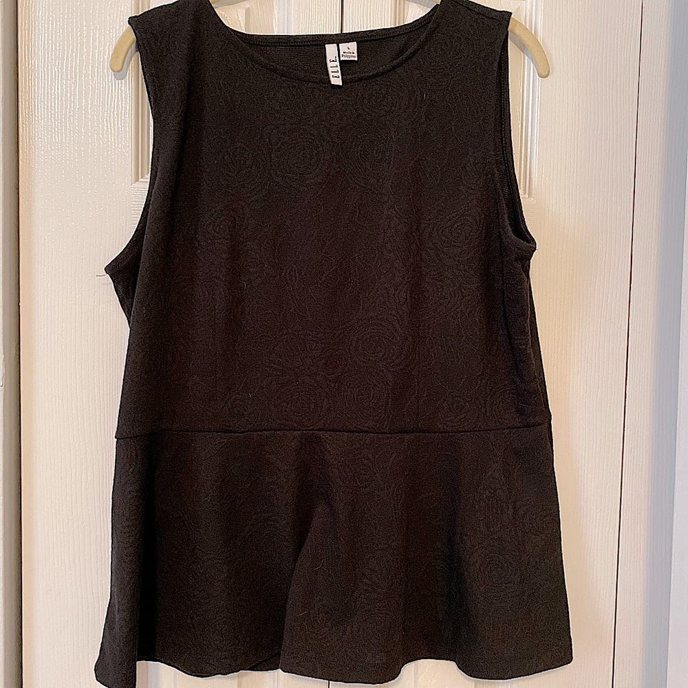 Elle Black Pemplum Blouse